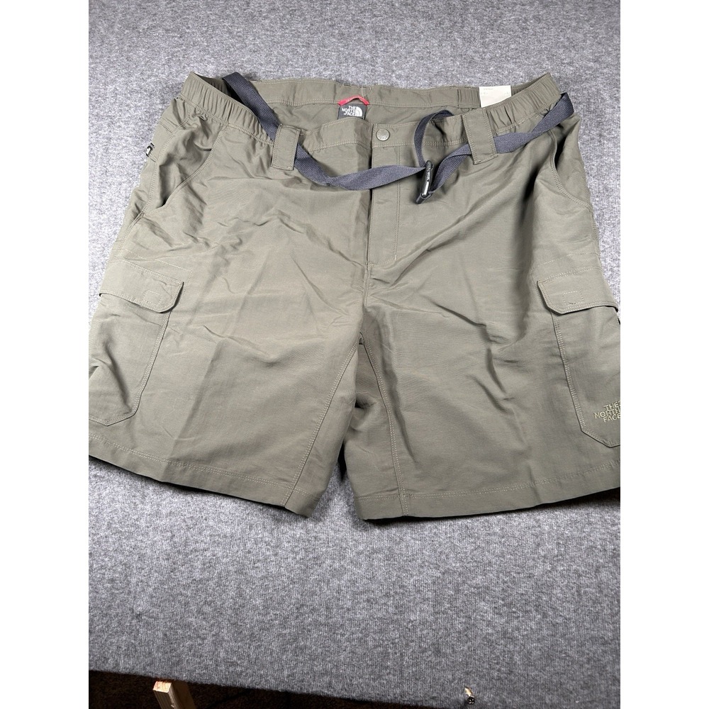 The North Face Belted‎ Cargo Shorts Size 3XL Army Green  44x10 Hiking Breathable - Picture 8 of 13